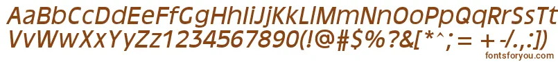 AntiqueOaklandOblique Font – Brown Fonts on White Background