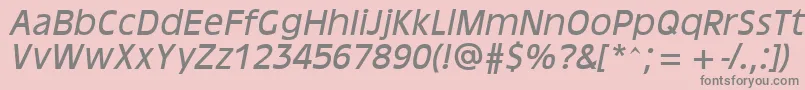 AntiqueOaklandOblique Font – Gray Fonts on Pink Background