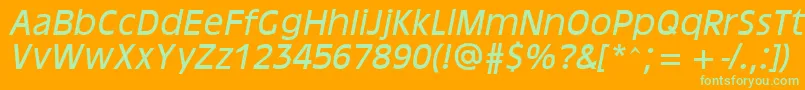 AntiqueOaklandOblique Font – Green Fonts on Orange Background