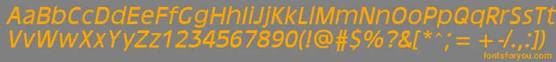 AntiqueOaklandOblique Font – Orange Fonts on Gray Background