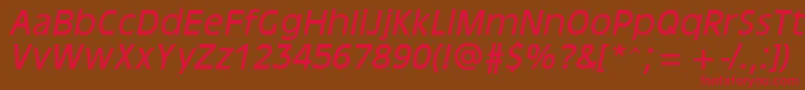 AntiqueOaklandOblique Font – Red Fonts on Brown Background