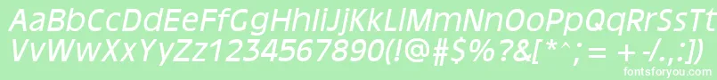 AntiqueOaklandOblique Font – White Fonts on Green Background