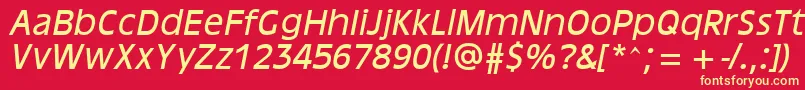 AntiqueOaklandOblique Font – Yellow Fonts on Red Background