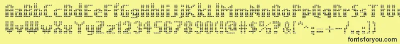 TheInvaders Font – Black Fonts on Yellow Background