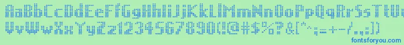 TheInvaders Font – Blue Fonts on Green Background