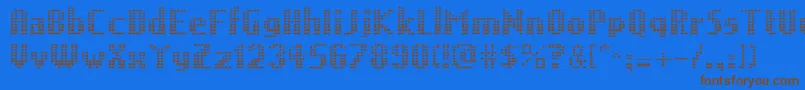 TheInvaders Font – Brown Fonts on Blue Background