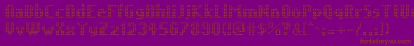 TheInvaders-fontti – ruskeat fontit violetilla taustalla