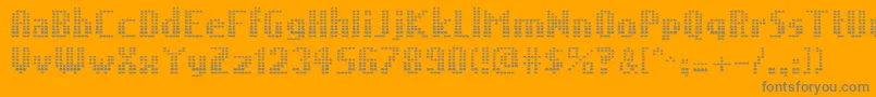 TheInvaders Font – Gray Fonts on Orange Background