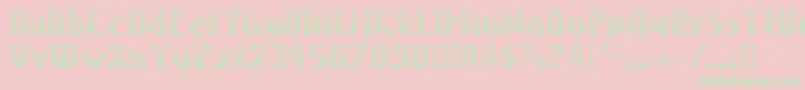 TheInvaders Font – Green Fonts on Pink Background