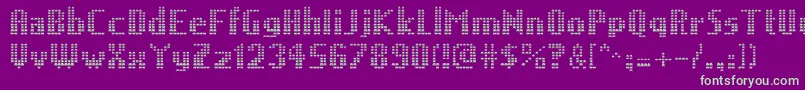 TheInvaders Font – Green Fonts on Purple Background