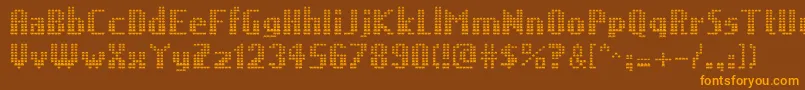 TheInvaders Font – Orange Fonts on Brown Background