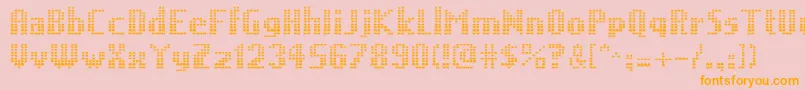 TheInvaders Font – Orange Fonts on Pink Background