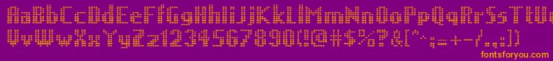 TheInvaders Font – Orange Fonts on Purple Background