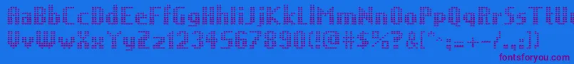 TheInvaders Font – Purple Fonts on Blue Background