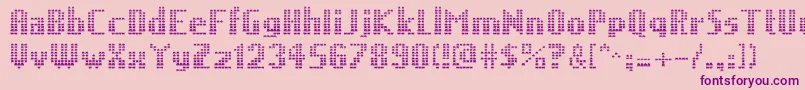 TheInvaders Font – Purple Fonts on Pink Background