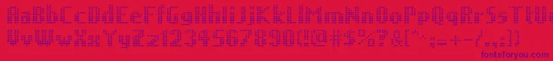 TheInvaders Font – Purple Fonts on Red Background