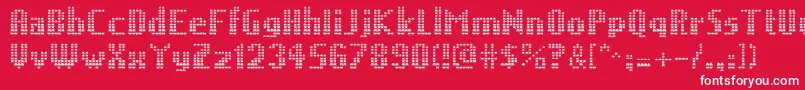 TheInvaders Font – White Fonts on Red Background