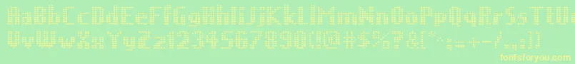 TheInvaders Font – Yellow Fonts on Green Background