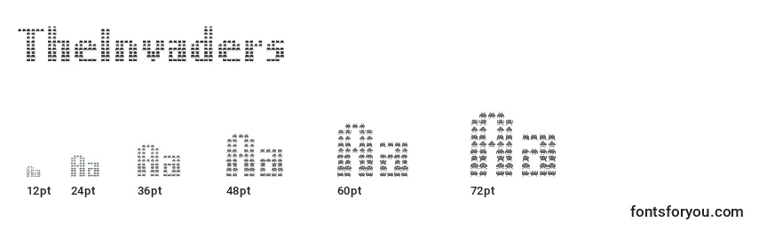 TheInvaders Font Sizes