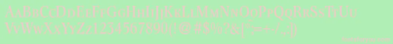 C791RomanSmcRegular-Schriftart – Rosa Schriften auf grünem Hintergrund
