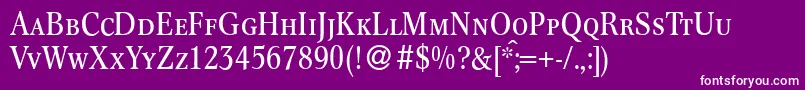 C791RomanSmcRegular-Schriftart – Weiße Schriften auf violettem Hintergrund
