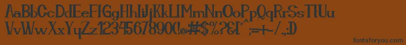Cassiopea Font – Black Fonts on Brown Background