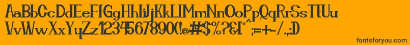Cassiopea Font – Black Fonts on Orange Background