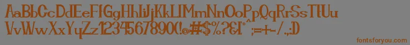 Cassiopea Font – Brown Fonts on Gray Background