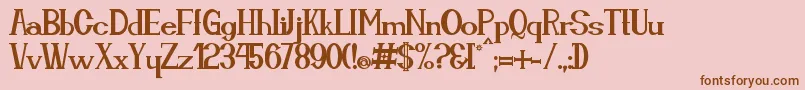 Cassiopea Font – Brown Fonts on Pink Background