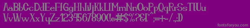 Police Cassiopea – polices grises sur fond violet