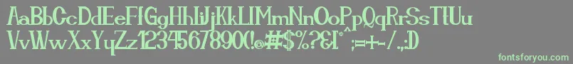 Cassiopea Font – Green Fonts on Gray Background