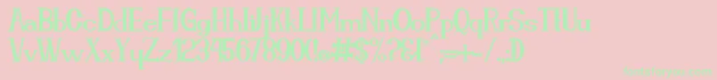 Cassiopea Font – Green Fonts on Pink Background