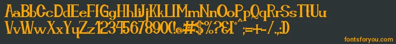 Cassiopea Font – Orange Fonts on Black Background