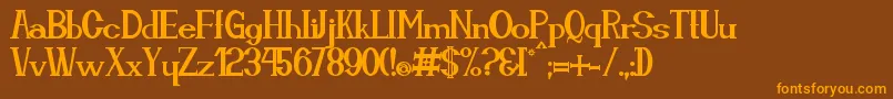 Cassiopea Font – Orange Fonts on Brown Background