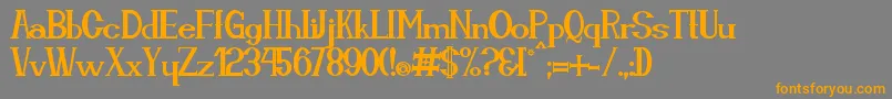 Cassiopea Font – Orange Fonts on Gray Background