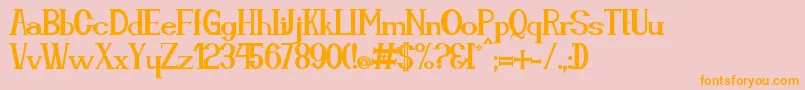 Cassiopea Font – Orange Fonts on Pink Background
