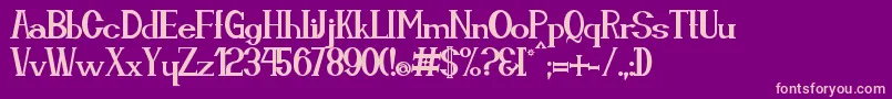 Cassiopea Font – Pink Fonts on Purple Background