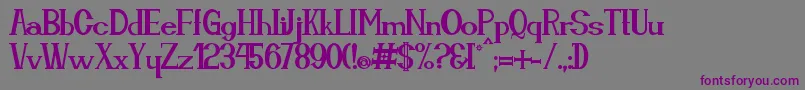 Cassiopea Font – Purple Fonts on Gray Background