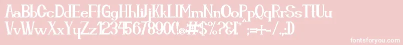 Cassiopea Font – White Fonts on Pink Background