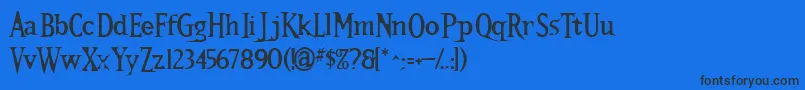 Kallamarstout Font – Black Fonts on Blue Background