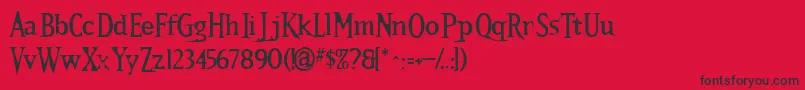 Kallamarstout Font – Black Fonts on Red Background