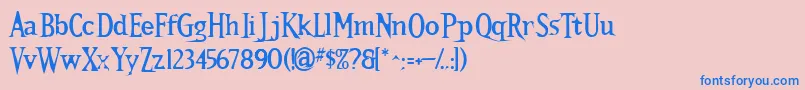 Kallamarstout Font – Blue Fonts on Pink Background
