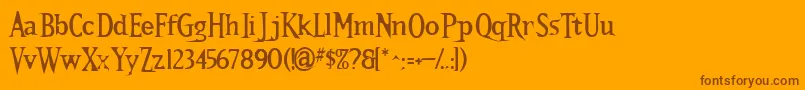 Kallamarstout Font – Brown Fonts on Orange Background