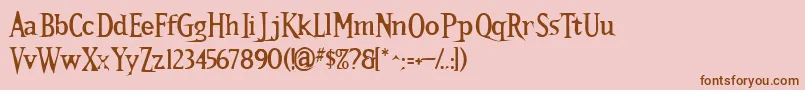 Kallamarstout Font – Brown Fonts on Pink Background