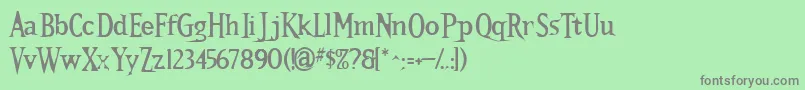 Kallamarstout Font – Gray Fonts on Green Background