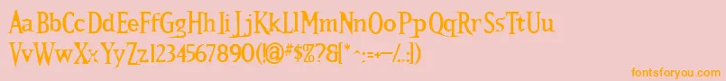 Kallamarstout Font – Orange Fonts on Pink Background