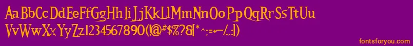 Kallamarstout Font – Orange Fonts on Purple Background