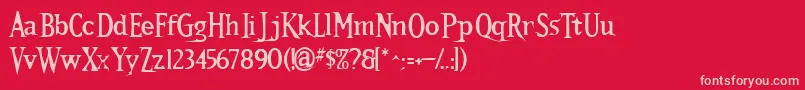 Kallamarstout Font – Pink Fonts on Red Background