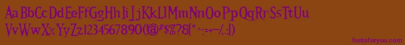 Kallamarstout Font – Purple Fonts on Brown Background