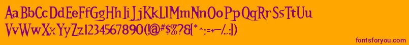 Kallamarstout Font – Purple Fonts on Orange Background